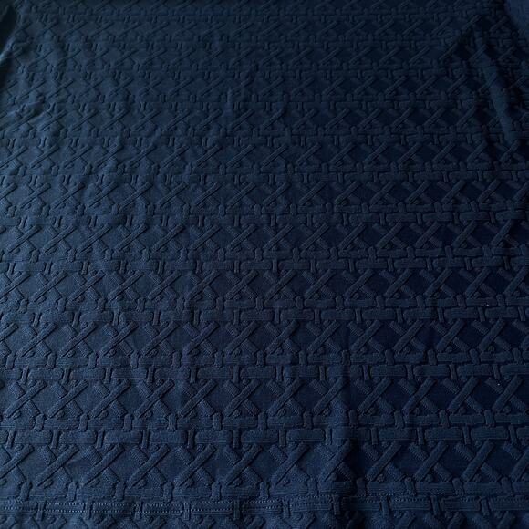 J McLaughlin Womens XL Catalina Cloth Top Navy Textured Geometric Preppy Classic - Picture 4 of 11